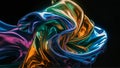 A vibrant and dynamic interplay of colors and shapes.