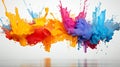 Vibrant and Dynamic Paint Splashes Frozen in Time Royalty Free Stock Photo