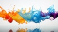 Vibrant and Dynamic Paint Splashes Frozen in Time Royalty Free Stock Photo