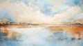 Soft And Airy Dutch Landscape Painting With Reflex Reflections Royalty Free Stock Photo