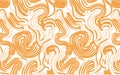 Abstract Orange Wavy Lines Seamless Pattern Background Royalty Free Stock Photo