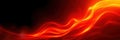 A vibrant and dynamic wave of fiery red and orange flames flowing across a dark background in a mesmerizing abstract pattern Royalty Free Stock Photo