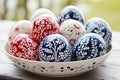Vibrant Easter Egg Assortment. Colorful and Exquisitely Decorated for Joyous Easter Celebrations
