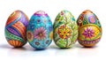 Vibrant Easter Egg Designs Intricate Linework and Whimsical Patterns for a Festive Celebration Royalty Free Stock Photo