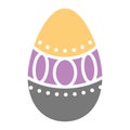 Vibrant Easter Egg with Geometric Design with White Dot and Bold Oval Shapes Royalty Free Stock Photo