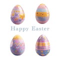 Vibrant Easter Eggs Vector Quartet