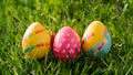 Vibrant Easter eggstravaganza celebrating the spirit of springtime joy Royalty Free Stock Photo