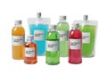 Vibrant electrolyte drinks in bottles and pouches for hydration and energy Royalty Free Stock Photo