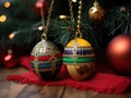 Vibrant Elegance: Unique Rainbow-Colored Christmas Ornaments