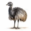 Vibrant Emu Hunting Artwork On White Background