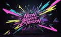Neon Graffiti Explosion Royalty Free Stock Photo