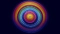 A rainbow spectrum gradient circle seamless pattern, Ai generated image Royalty Free Stock Photo