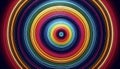 A rainbow spectrum gradient circle seamless pattern, Ai generated image Royalty Free Stock Photo