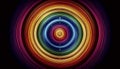 A rainbow spectrum gradient circle seamless pattern, Ai generated image Royalty Free Stock Photo