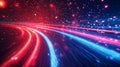 vibrant energy background with diagonal light streaks and glowing particles