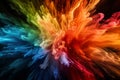 Vibrant Energy Bursts In A Variety Of Colors Against A Black Background