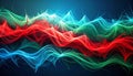 Vibrant Energy Waves on a Dark Background Royalty Free Stock Photo