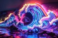 Vibrant Energy Waves Flowing Through Cosmic Space