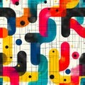 A Vibrant and Engaging Abstract Geometric Pattern Featuring Colorful and Dynamic Shapes Royalty Free Stock Photo