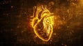 Vibrant essence human heart in cybernetic world, digital masterpiece of technological pulse Royalty Free Stock Photo