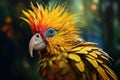 Vibrant Exotic bird portrait. Generate Ai