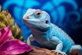 Vibrant Exotic lizard portrait. Generate Ai
