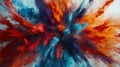 Vibrant Explosion of Colorful Powder Creating Dynamic Art Effect