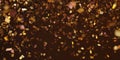 The vibrant explosion of golden confetti falling in a festive atmosphere. AI generated image Royalty Free Stock Photo