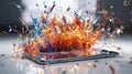 Vibrant Explosions: Colorful Smartphone Photoshoot with Sony A9