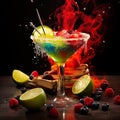 Vibrant and Eye-Catching Cocktail: Spicy Margarita Surprise