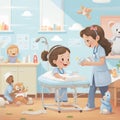 Vibrant and Eye-Catching Illustration for Astonishing Wallpaper Pediatric Pastels
