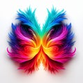 Vibrant Neon Butterfly Flower With Futuristic Chromatic Waves