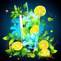 Vibrant and Eye-Catching Zesty Mojito Carnival