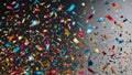 Vibrant Falling Confetti and Streamers Background Royalty Free Stock Photo