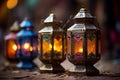 Vibrant Festive Ramadan Lanterns. Intricate Designs Illuminate Joyful Anticipation