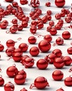 Red Christmas ornaments isolated on a white background Royalty Free Stock Photo