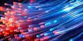 Vibrant Fiber Optic Cables High-Speed Network Technology