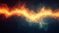 Vibrant Fiery Digital Nebula Surrounded by Dark Cosmic Space, An Abstract Celestial Phenomenon Royalty Free Stock Photo