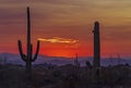 Vibrant & Fiery Orange Desert Sunset Skies Near Phoenix, AZ