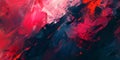 Abstract Bold Brush Strokes Painting in Fiery Tones Against Dark Background Royalty Free Stock Photo