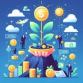 Vibrant financial growth illustration captures