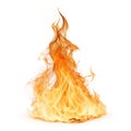 Fire flame isolated on white Royalty Free Stock Photo
