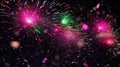 Vibrant Fireworks Display Lighting Up the Night Sky Royalty Free Stock Photo