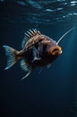Majestic Spinyhead Scorpionfish Underwater Portrait Royalty Free Stock Photo