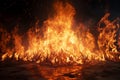Vibrant flames dancing in a ceremonial bonfire evo