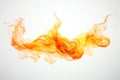 Vibrant flames on white background. Intense heat and vivid colors. Captivating fiery display