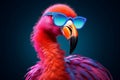 Vibrant Flamingo pink glasses. Generate Ai