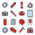Collection of Gadgets and Tools Icons Royalty Free Stock Photo
