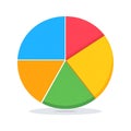Colorful Pie Chart Illustration: Data Visualization, Business, and Statistics Concept Royalty Free Stock Photo