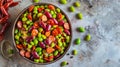 Vibrant Flavors of Portugal: A Delightful Combination of Broad Bean and Chorizo on a Nostalgic Vinta